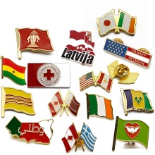 Custom Zinc Alloy Soft Enamel Flag Pin Badge