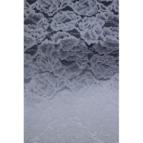 Nylon Cotton White Big Flower Pattern Lace Fabric