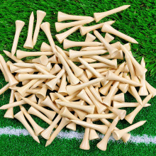 Wholesale Factory Prices for Custom Logo Wooden Golf Tees in Various Sizes (42/54/70/83mm) and Ball Holders - 100pcs/Bag