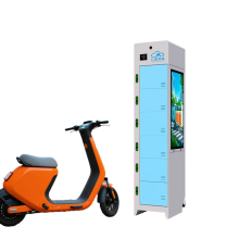 6 Slots Outdoor with Advertising Screen Swap Station