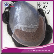 in stock men toupee, invisible lace front with skin base human hair toupee,real hair toupee