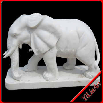 OutdoorWhite Stone Elephant Statue,Decorated Statue