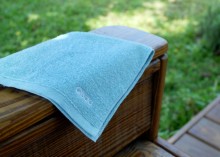 Blue Hand Towel With Embroidery Logo Hand Towel