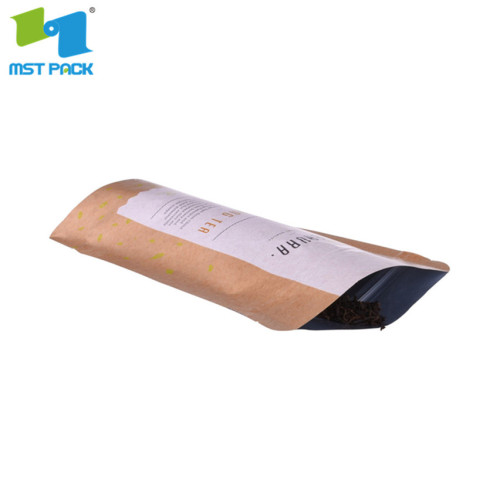 stand up kraft foil pouches with window pouches wholesale