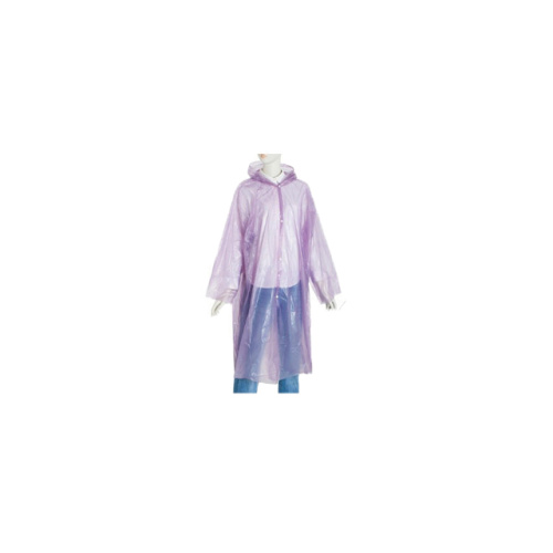 Poncho de lluvia reciclable con capucha para mujer con logo