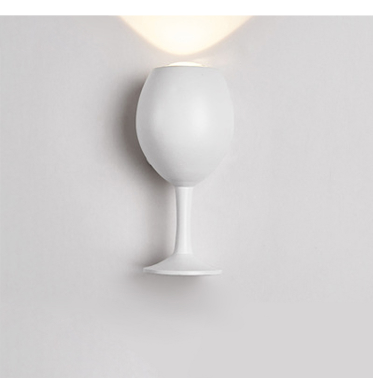 Modern Design Wine Glass Shape Wall Light Fancy Lamp aluminum waterproof light For Home Decor