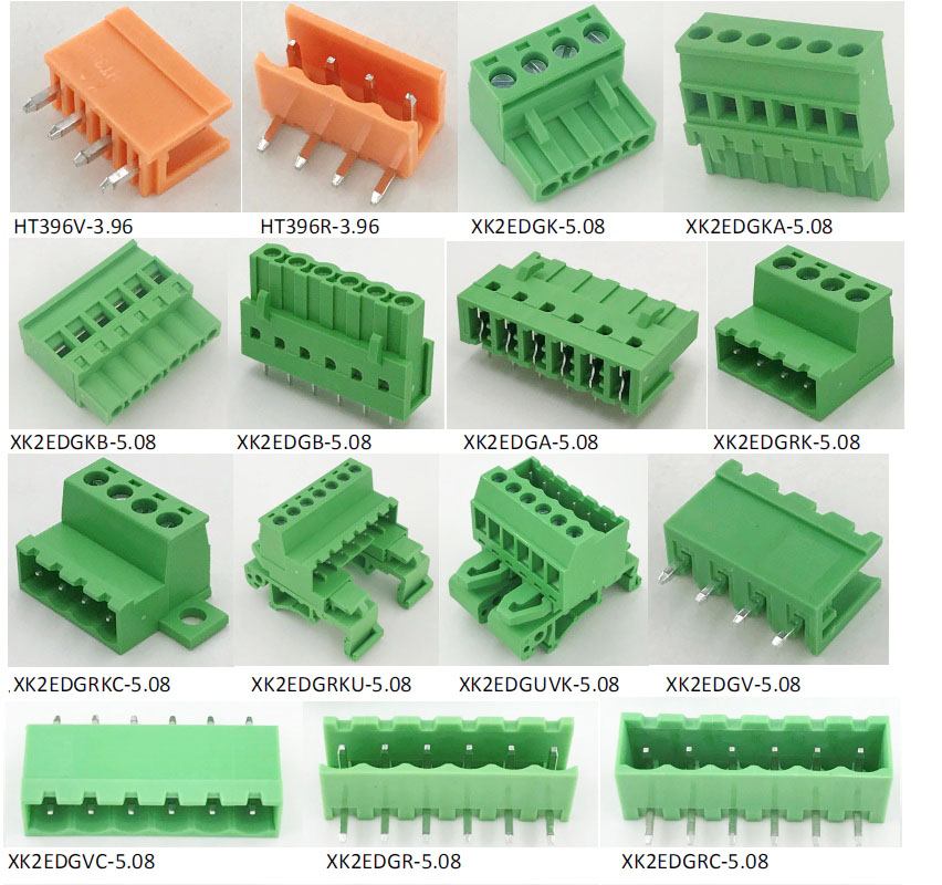 screwless terminal block connector male and female