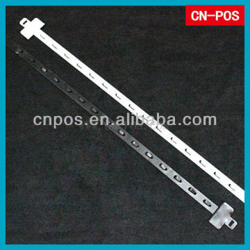 supermarket metal merchandising strips for hanging goods