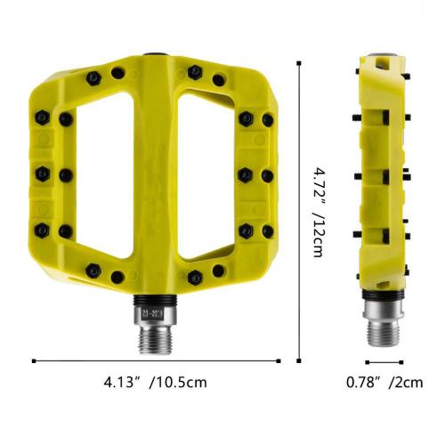 Fietspedalen Nylon vezel fietsplatformpedalen Geel