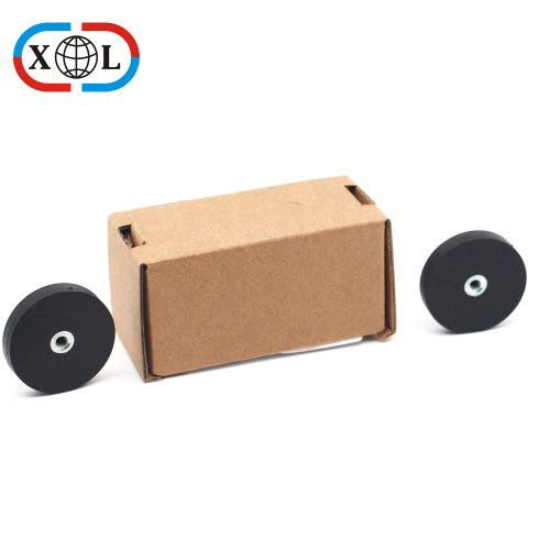 Neodymium Rubber Coated Round Base Magnet