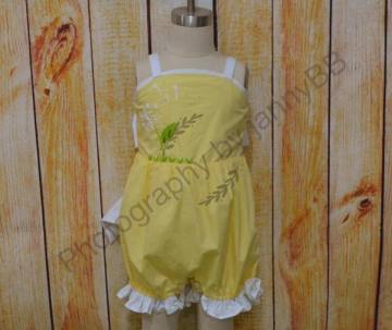 baby girls hand embroidered bubble romper