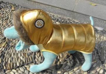 Coldproof Light Yellow Winter Pet Dog Outerwear, Dog Apparel