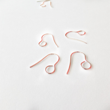 100pcs Rose Gold 316 Stainless Steel Horizontal Loop French Earring Hooks by Pandahall