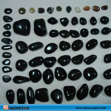 Black Polished Pebbles 8mm-120mm