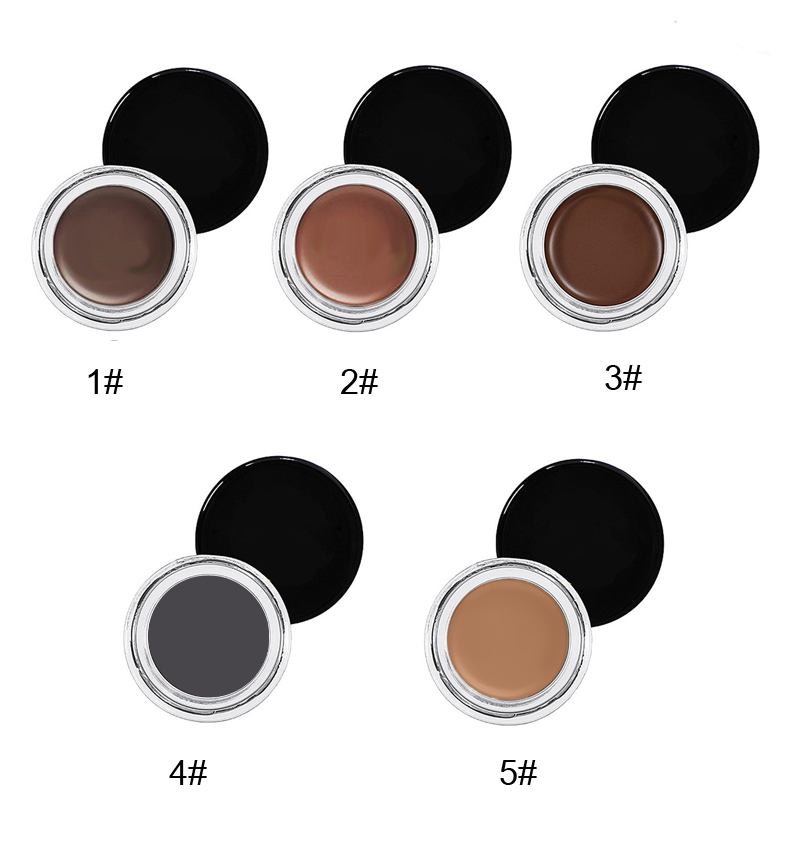 5color private label waterproof packaging eyebrow cream waterproof eyebrow pomade gel Private Label Eye Brow Cream Gel