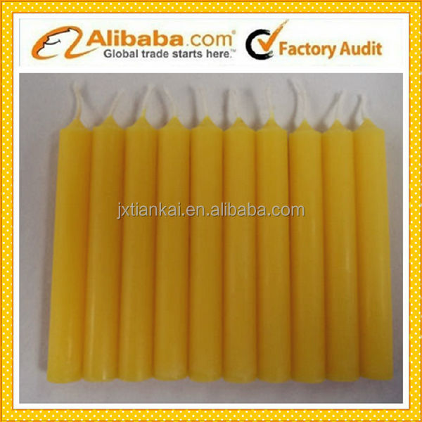 yellow taper religious  church  beewax candle