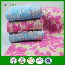 Flower design face towel
