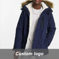 Mens Dark Blue Puffer Jacket