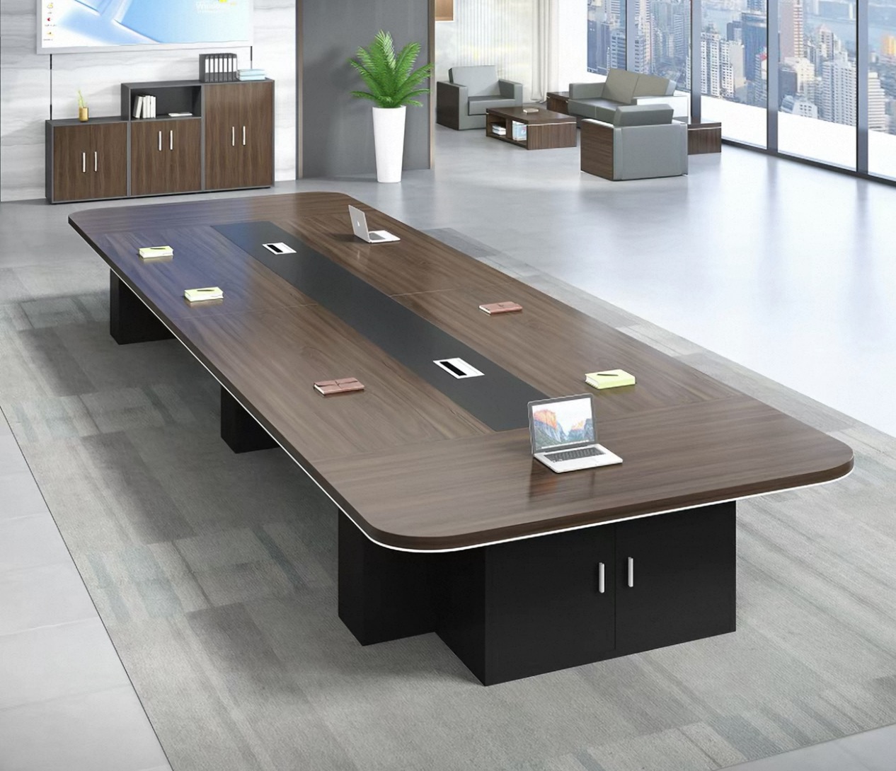 Mesa de conferência de madeira para sala de reuniões2 Wooden Boardroom Conference Table2