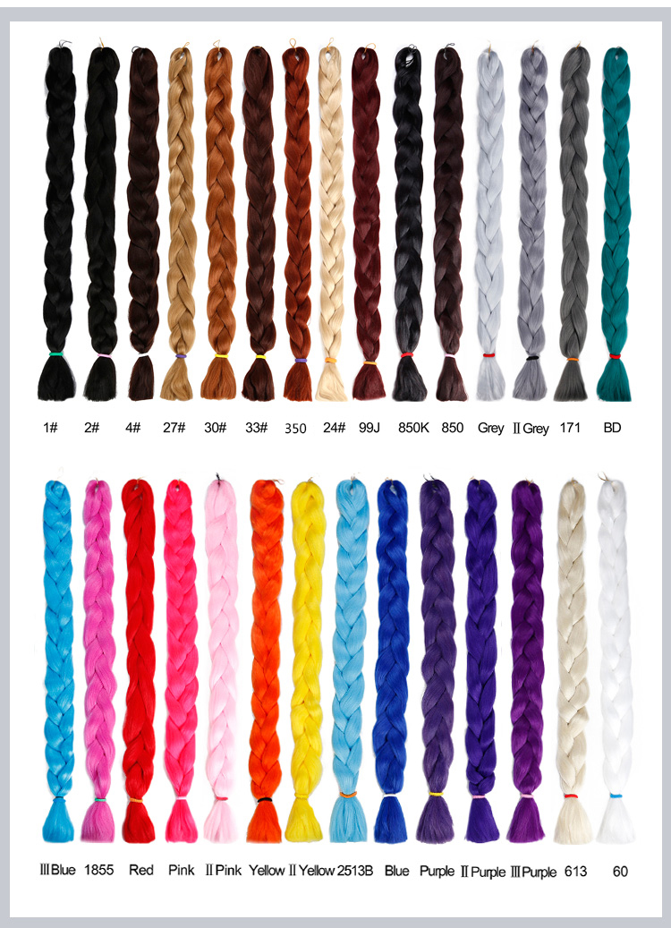 Factory Wholesale Cheap Price Ombre Jumbo Braid Three Colored Synthetic fiber Braiding Hair extensions