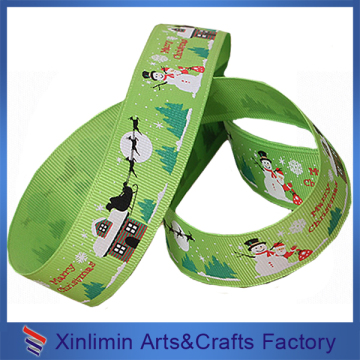 2016 new beautiful print celebrate chritmas silk chiffon ribbon