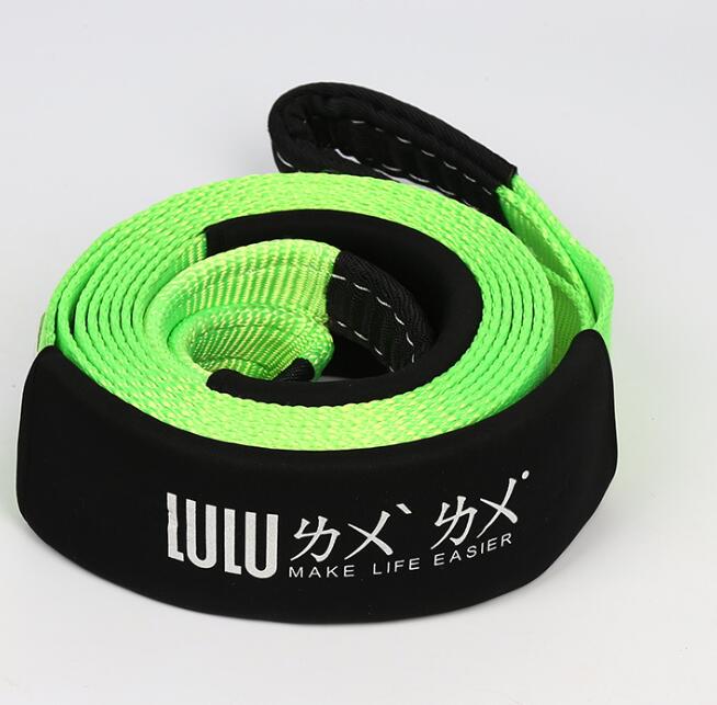 factory supplied polyester Cable Tow Strap Car Tow Rope With Hooks