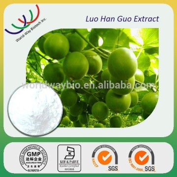 Sweetener mogrosides,free sample HACCP KOSHER FDA monk fruit extract,HPLC 80% mogrosides monk fruit extract
