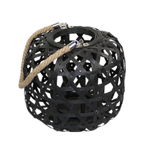 Black bird cage shape storm lantern