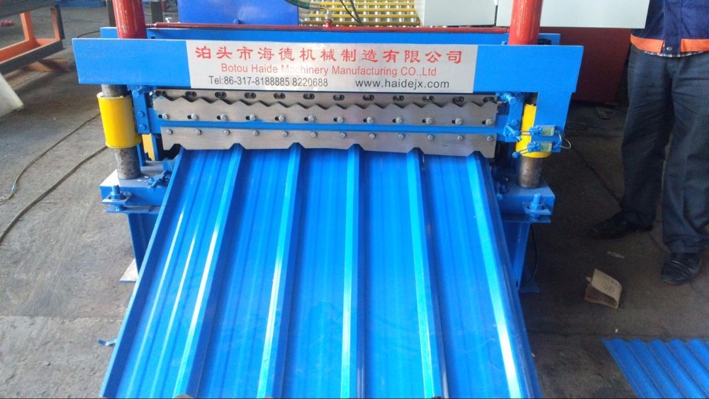 Glazed tile steel roof wall panel roll forming making machine