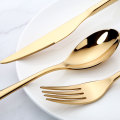 Set sendok garpu Stainless Steel berlapis emas grosir