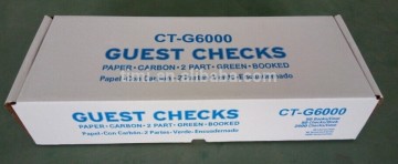 restaurant guest check carbonless paper book printing CT-G6000