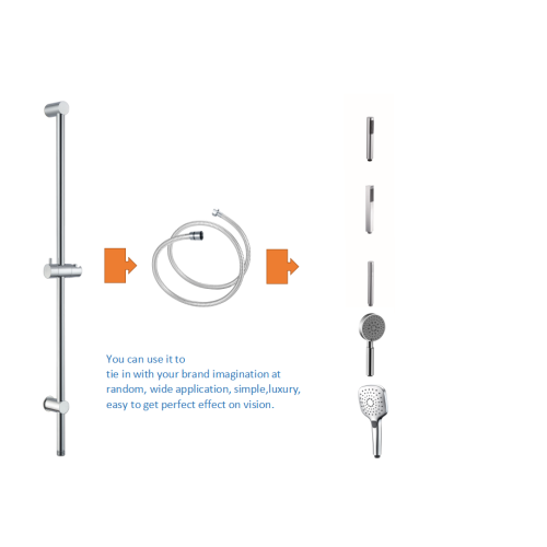 Round Shower Rail With Water Outlet