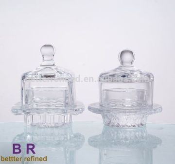 BUTTER DISH CLEAR GLASS