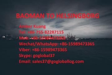 Zhanjiang Baoman Sea Freight to Sweden Helsingborg