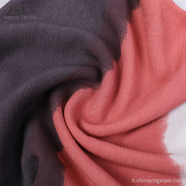 Stampato 100% Viscosio Rayon Crinkle