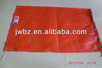 orange mesh plastic bag&small plastic mesh bag&knitted plastic mesh bag