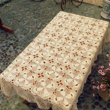 Linen Tablecloth Crochet Tablecloth