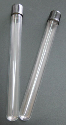 Plastic Screw Cap Glass Test Tube 