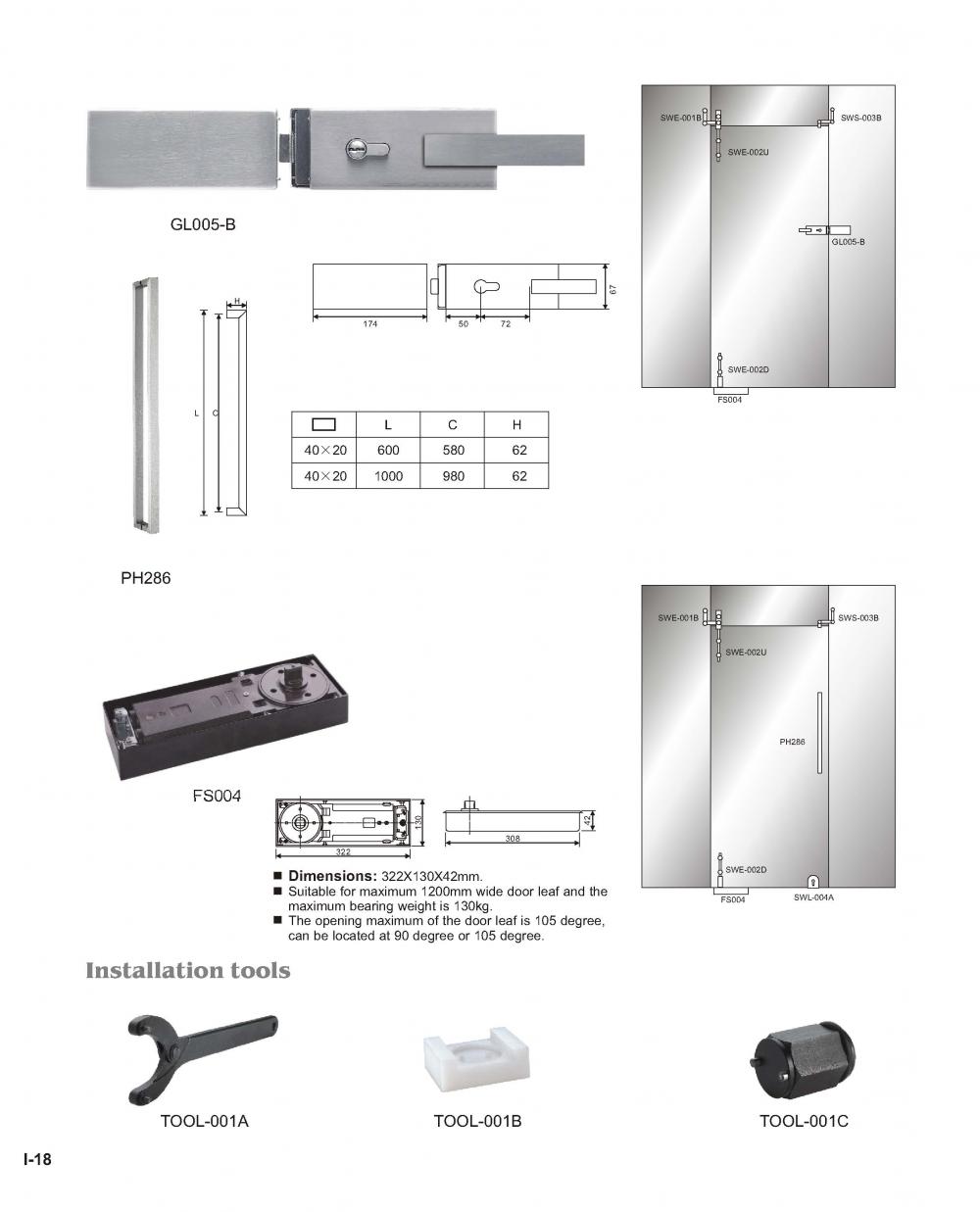 I 18swing Glass Door System