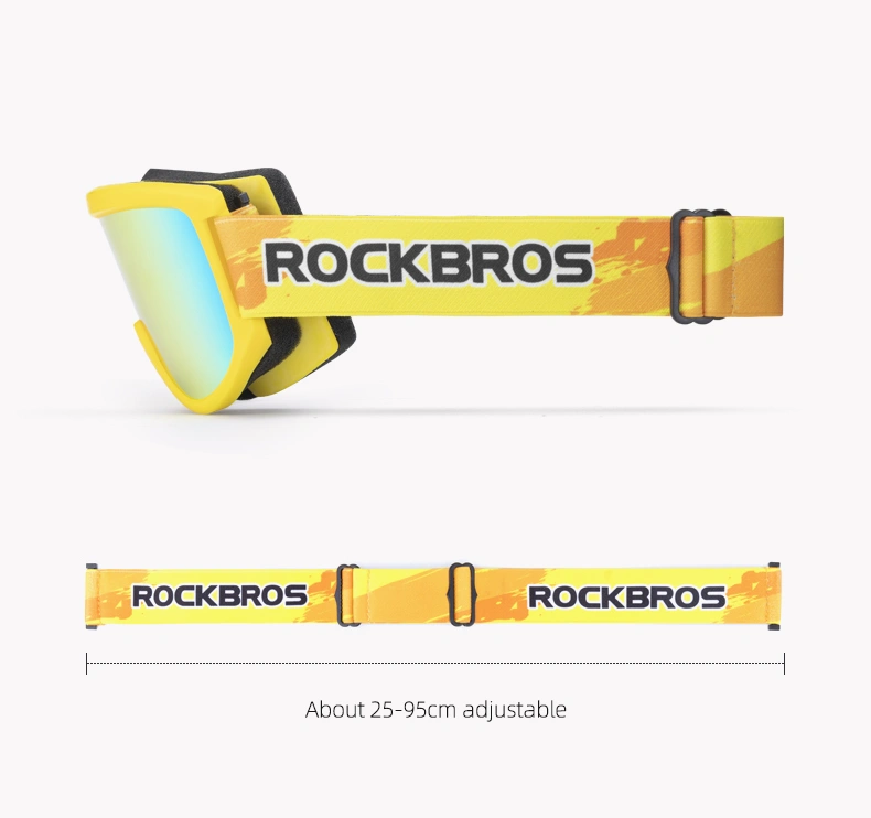 Rockbros Ski Glasses Double-Layer Lens Ultralight UV400 Protection Anti-Fog Goggles Children