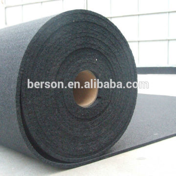 Rubber Underlay Flooring Roll, All Black Recycled Rubber Gym Flooring Roll