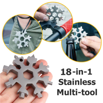 18 In 1 Portable Snowflake Inner Hexagonal Tool Card Combination Multifunctional Snowflake Screwdriver Snowflake Wrench Tool