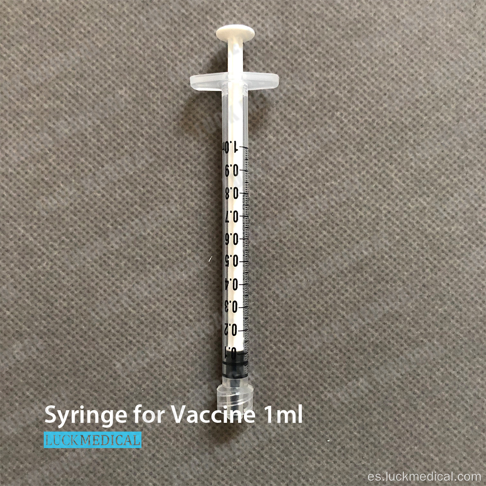 Jeringa de vacuna vacía para Covid