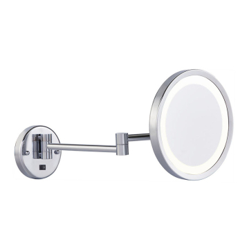 Lighted bathroom wall mirror
