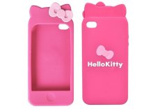 Design Customerized Pink Hello Kitty Iphone 4 Protective Covers For Iphone Series