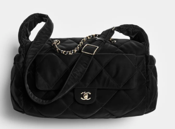 Oversized bowling ball nylon shoulder bag