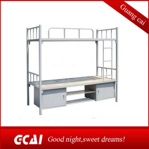 Iron frame bunk bed with locker