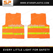 Orange Mesh high visibility orange traffic worker safety reflective vest