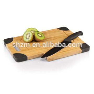 Wholesale Picnic Time Bamboo Cutting Board with Carving Knife