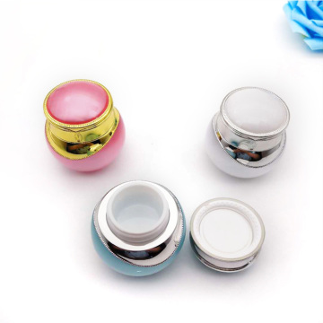 Colorful round acrylic cosmetic jar